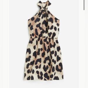 H&M Leopard Halterneck Dress
